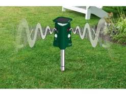 Ahuyentador solar de animales »PTUS360 1 B2«, alcance de detección de hasta 8 m.