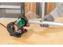 Amoladora de doble muela con eje flexible »PDFW 120 B3«, con protector contra chispas.
