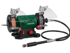 Amoladora de doble muela con eje flexible »PDFW 120 B3«, con protector contra chispas.