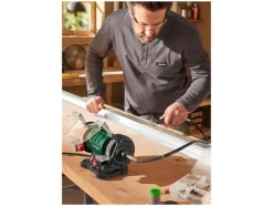 Amoladora de doble muela con eje flexible »PDFW 120 B3«, con protector contra chispas.