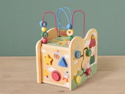 Andador / Cubo de actividades, de madera.