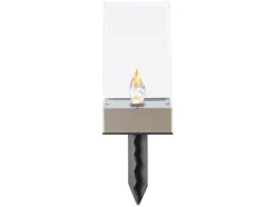 Antorcha solar LED con efecto de llama realista.