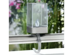 Antorcha solar LED con efecto de llama realista.