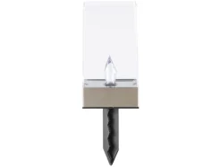 Antorcha solar LED con efecto de llama realista.