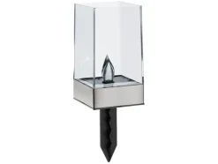 Antorcha solar LED con efecto de llama realista.