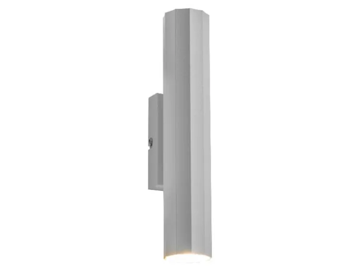 Aplique de pared con haz de luz hacia arriba y hacia abajo.