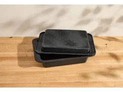 Asador esmaltado con tapa