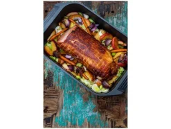 Asador rectangular con tapa de grill, 42 x 26 cm.