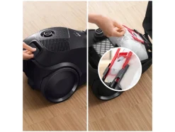Aspiradora con bolsa 900W máx. Negra, BGDS2BAL manguera textil.