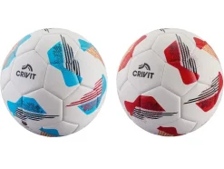 Balón de fútbol con abertura de válvula reforzada con tejido.