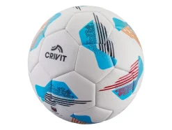 Balón de fútbol con abertura de válvula reforzada con tejido.