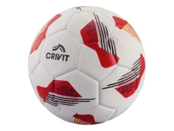 Balón de fútbol con abertura de válvula reforzada con tejido.