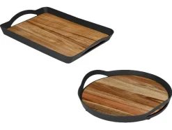 Bandeja de servicio de acacia