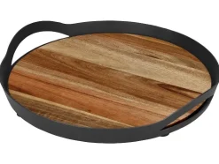 Bandeja de servicio de acacia