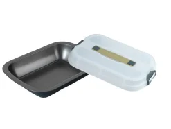 Bandeja para magdalenas / Molde para postres, con tapa de transporte.