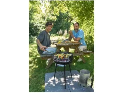 Barbacoa de carbón redonda