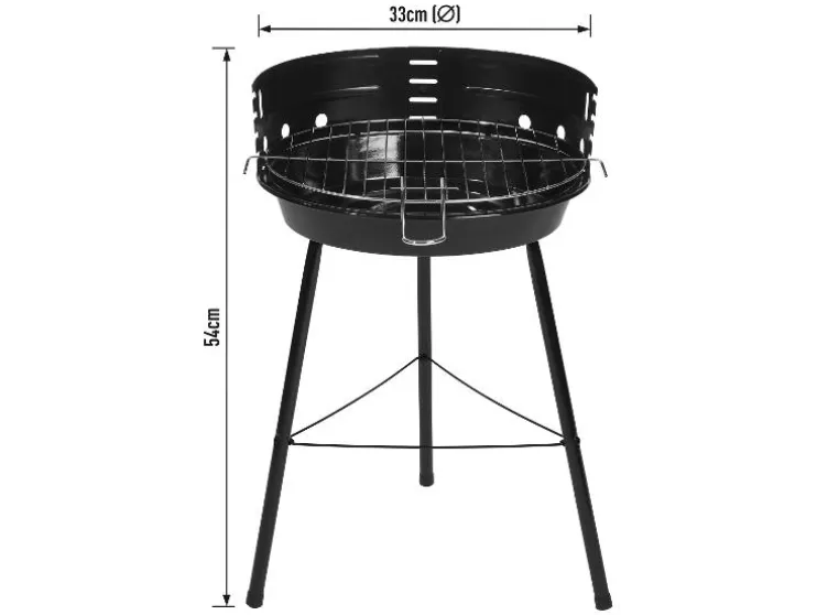 Barbacoa de carbón redonda