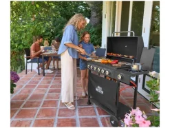 Barbacoa de gas con 6 + 1 quemadores lateral
