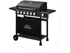 Barbacoa de gas con 6 + 1 quemadores lateral