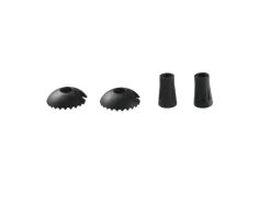 Bastones de trekking de aluminio, ajustables en altura de forma continua.