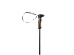 Bastones de trekking de aluminio, ajustables en altura de forma continua.