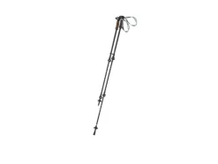 Bastones de trekking de aluminio, ajustables en altura de forma continua.