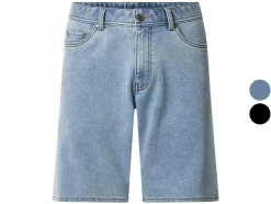 Bermudas de felpa vaquera para hombre