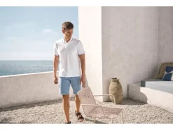 Bermudas de felpa vaquera para hombre