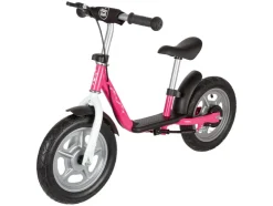 Bicicleta sin pedales, con sillín ergonómico acolchado.