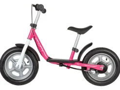 Bicicleta sin pedales, con sillín ergonómico acolchado.