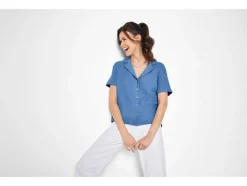 Blusa de muselina de mujer