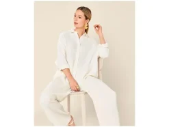 Blusa de muselina para mujer