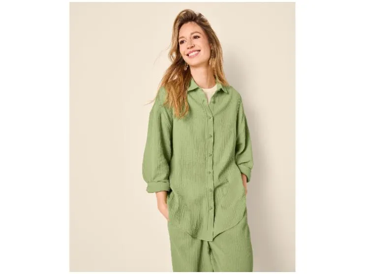Blusa de muselina para mujer