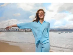 Blusa de muselina para mujer