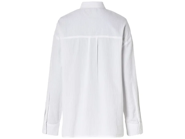 Blusa oversize de mujer con cuello button-down