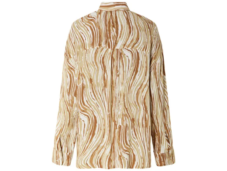 Blusa oversize de mujer con cuello button-down