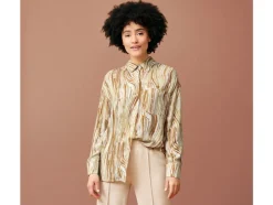Blusa oversize de mujer con cuello button-down