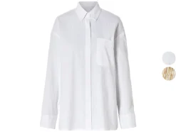 Blusa oversize de mujer con cuello button-down