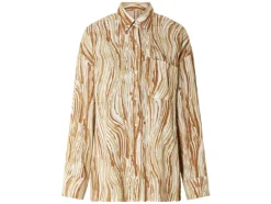 Blusa oversize de mujer con cuello button-down