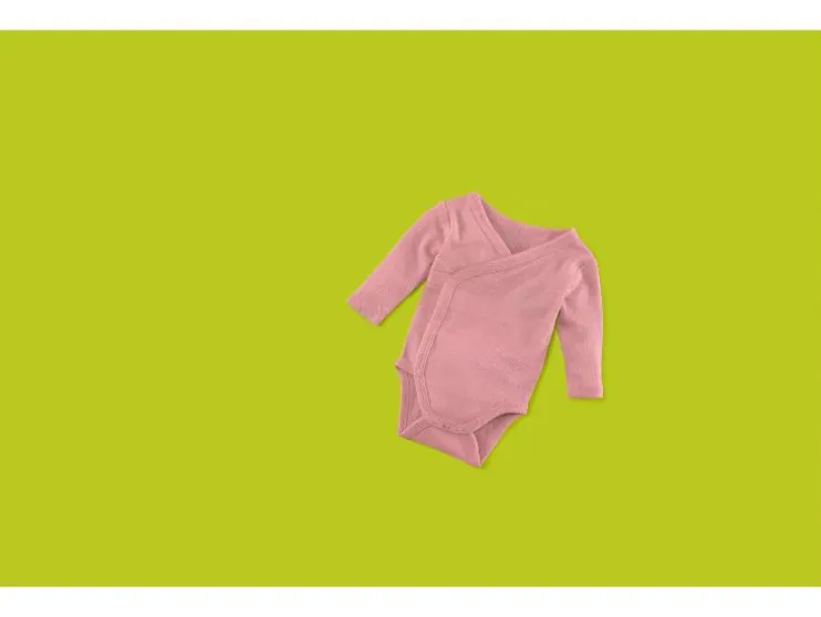 Body de bebé prémium de lana y seda.