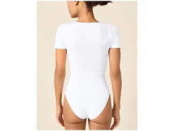 Body de camiseta moldeable de tacto suave para mujer