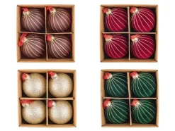 Bolas de Navidad de vidrio 4 piezas