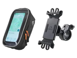 Bolsa para móvil de bicicleta con soporte, soporte universal para móvil de motocicleta.