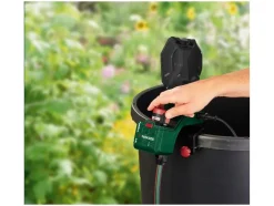 Bomba de agua para bidón de lluvia a batería 12 V »PRPA 12-Li A1«, con batería y cargador.