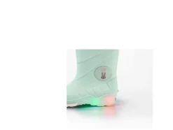 Botas de agua para niños con luz y forro cálido.