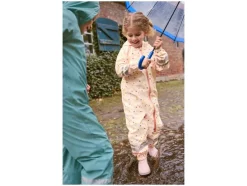 Botas de agua para niños con luz y forro cálido.