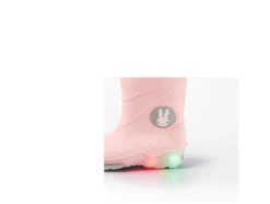 Botas de agua para niños con luz y forro cálido.
