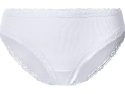 Braguita de canalé con encaje para mujer pack 5
