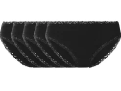 Braguita de canalé con encaje para mujer pack 5