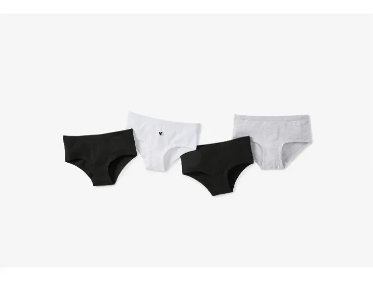 Braguitas tipo hipster para niña, 4 unidades.